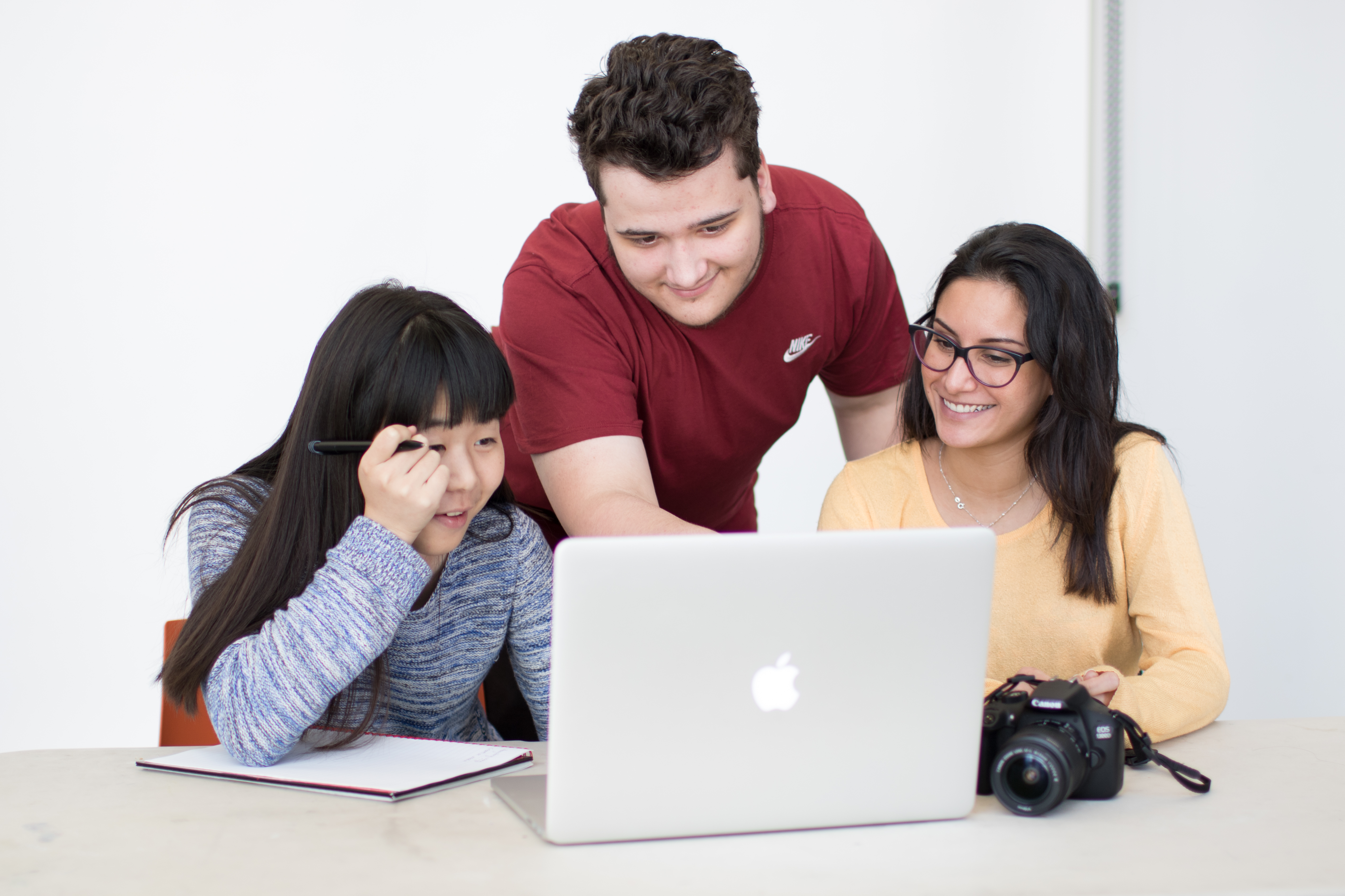 Student at a computer Student at a computer