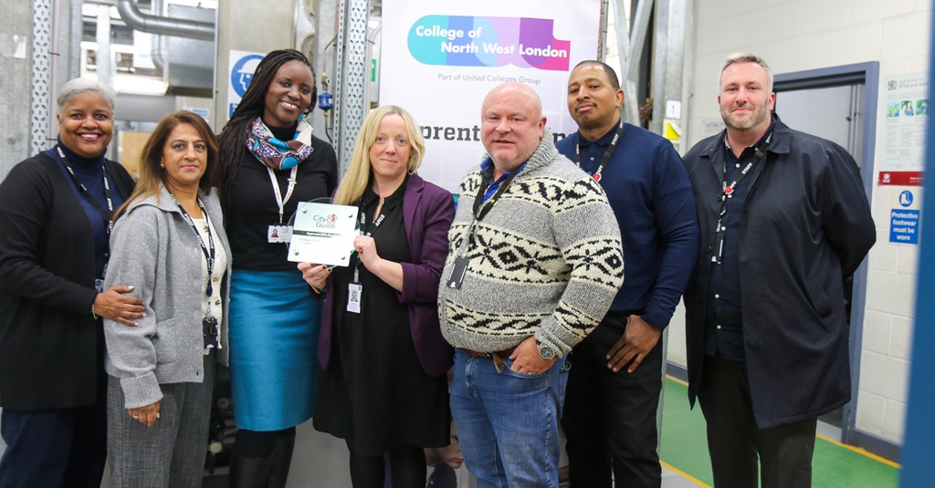 City &amp; Guild &#39;Excellence in Apprenticeship Delivery’ plaque